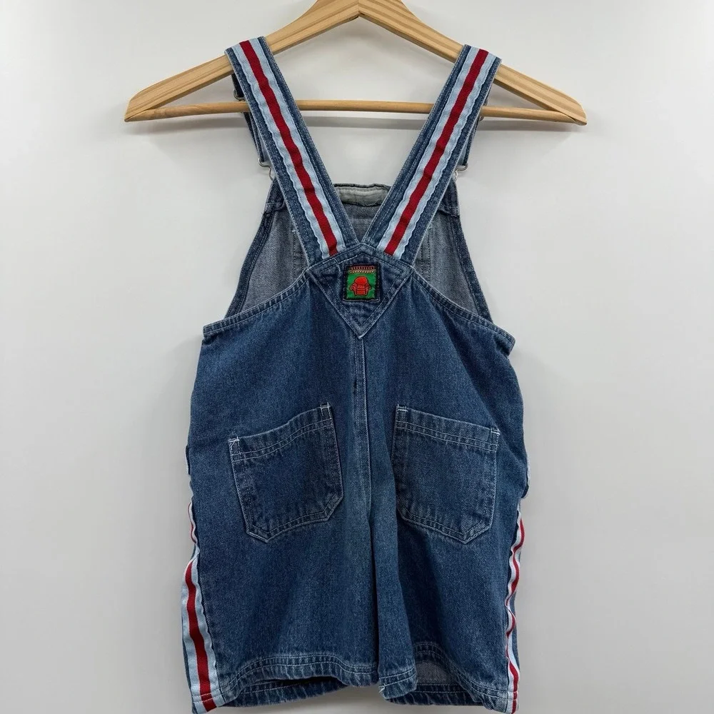 Vintage Blue's Clues 5t Denim Bib Shortalls Overalls‎ Toddler Embroidered Blue